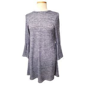 NWT Soft knit stripe dress with bell sleeves